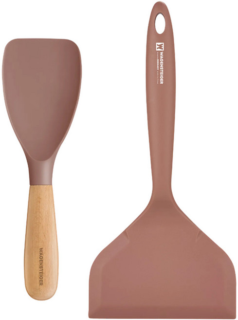 바겐슈타이거 플래티넘 실리콘 에센자 멀티스패츌라 + 멜로우 와이드뒤집개 세트, 로즈핑크, 1세트