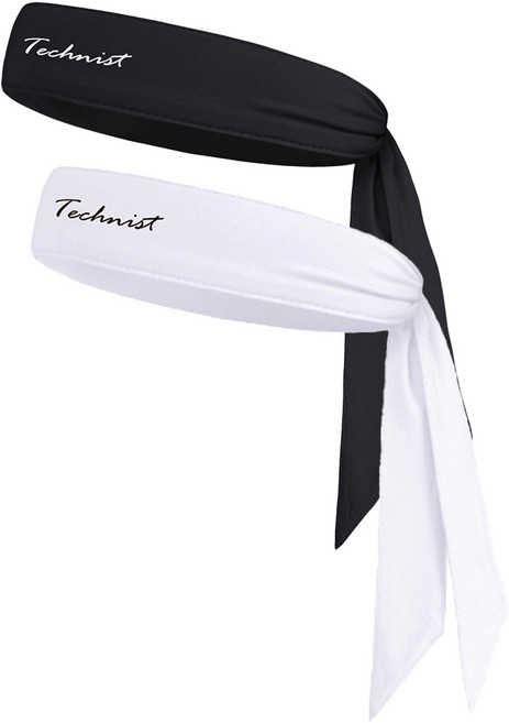테크니스트 스포츠 헤드타이 2종 세트, 블랙, 화이트, 1세트