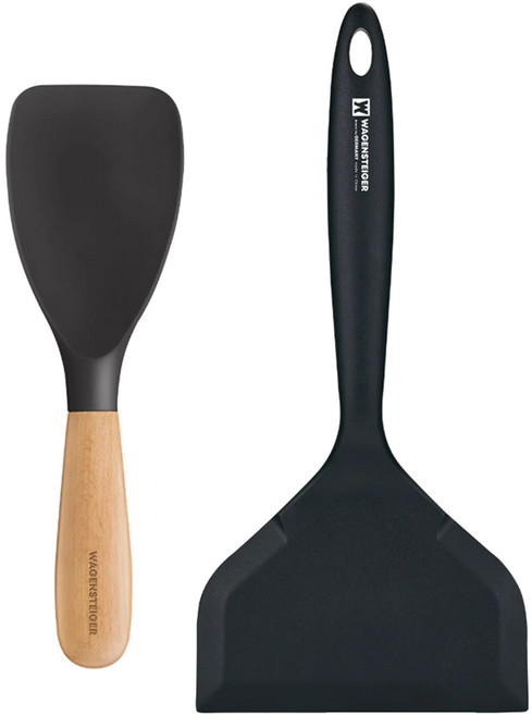 바겐슈타이거 플래티넘 실리콘 에센자 멀티스패츌라 + 멜로우 와이드뒤집개 세트, 애쉬블랙, 1세트