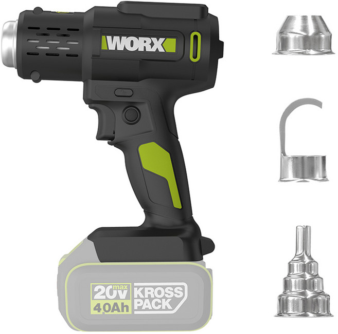 웍스 충전 열풍기 베어툴 20V BL WU040.9, 1개