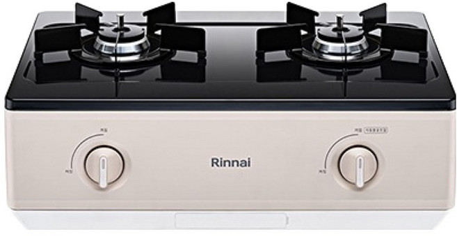 린나이 스탠드형 AA가스레인지 2구 매트 샌드 베이지 방문설치, RT-1050I, LPG