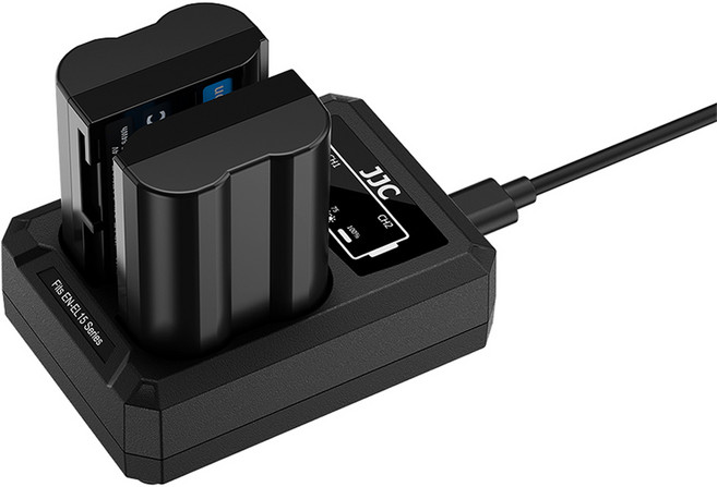 JJC 니콘 EN-EL15 배터리 충전기 Z6 III Z5 II Z7 II ZF ZR, 1개, DCH-EL15TC