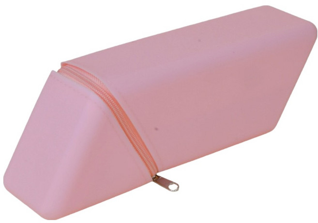 다온셀렉트 스탠딩 실리콘 필통, 핑크, 1개