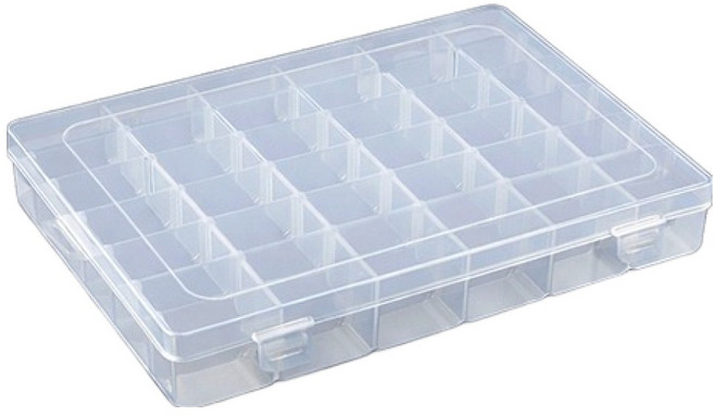 언더보스 플라스틱 36칸 수납함, 투명, 1개