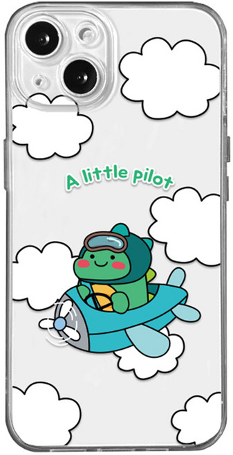 핫티몰 플라잉 공룡 캐릭터 투명 휴대폰 케이스