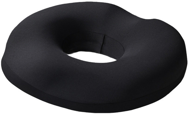 마라나타노바 프리미엄 고밀도 메모리폼 도넛 방석, 블랙, 1개