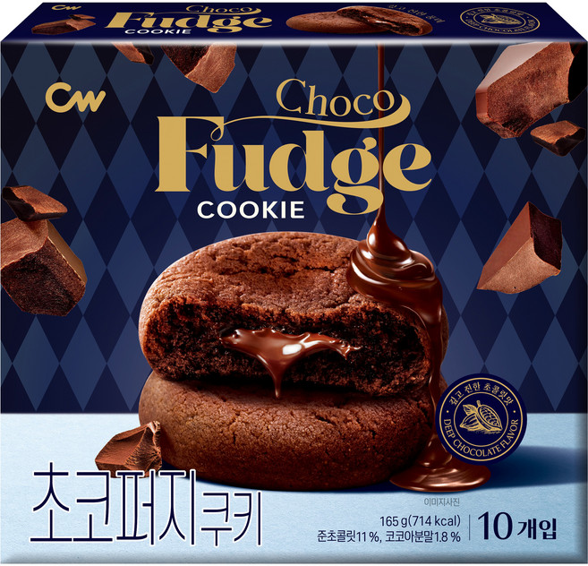 청우식품 초코퍼지쿠키, 165g, 1개