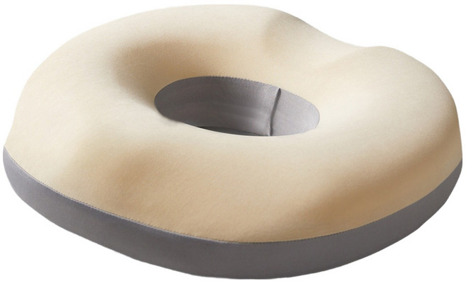 마라나타노바 프리미엄 고밀도 메모리폼 도넛 방석, 아이보리, 1개