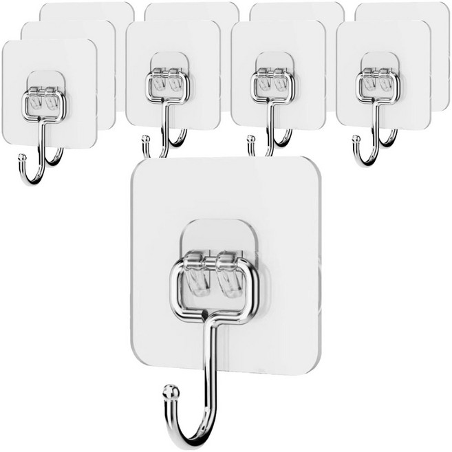 존글로벌 다용도 걸이, 투명, 10개