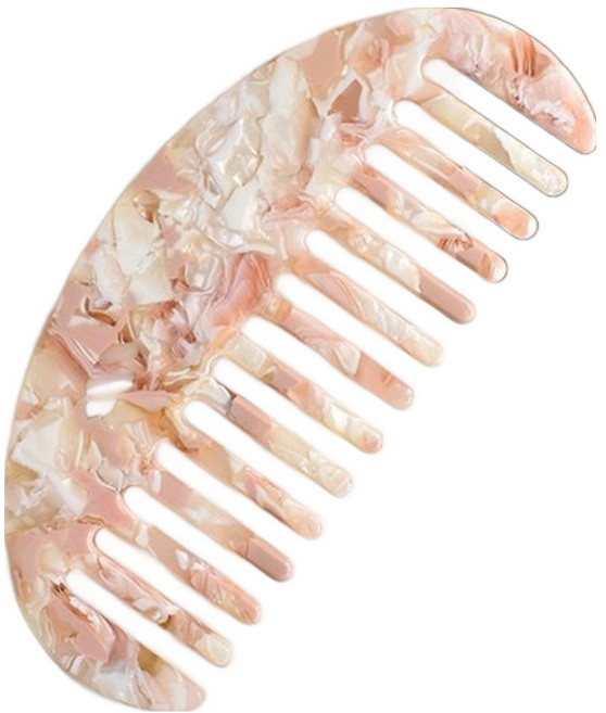 제이앤케이 대리석 헤어 빗 11.8 x 5.3 cm, 1개, 살구무늬