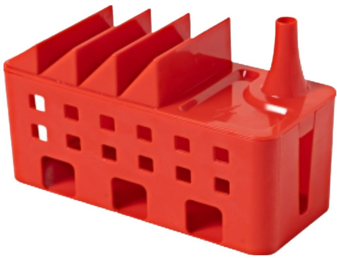 코지웰 콘센트 다용도 정리박스 데스크 케이블 전선 정리함, 레드, 1개