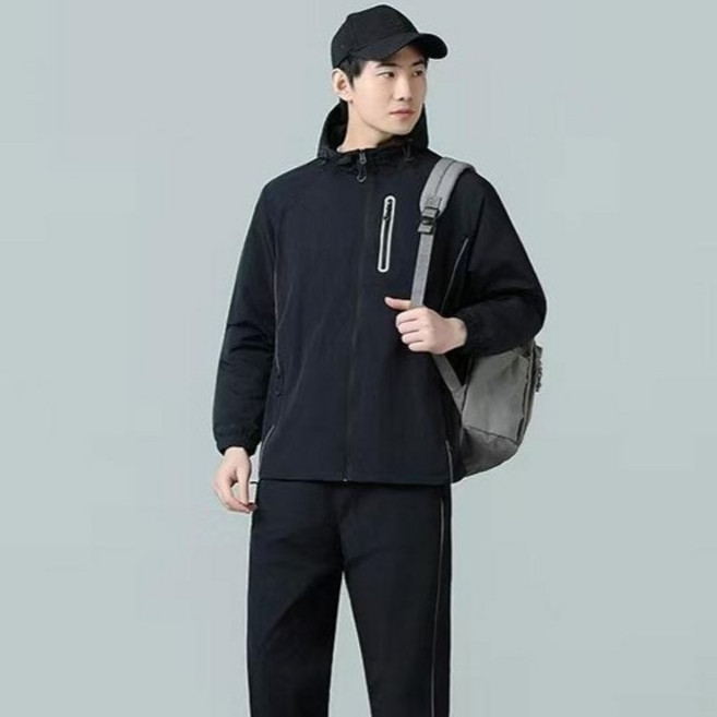 Fieldmate 男款反光貼片高領防風夾克外套 NXR766