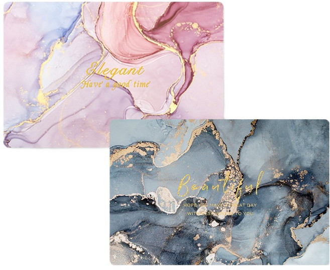 디와이커머스 대리석패턴 규조토 발매트, 핑크, 네이비, 2개