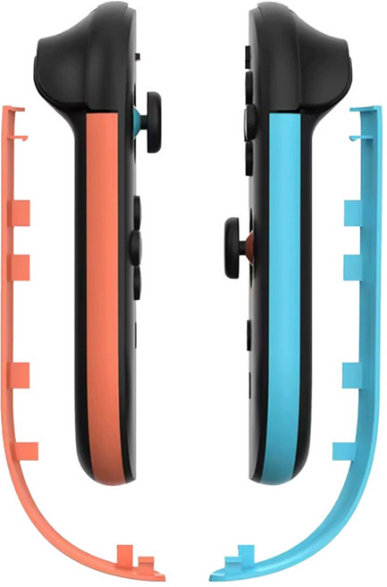 호후 닌텐도 스위치2 조이콘 측면 스트립 DIY 슬림 그립 투톤립 세트, 오렌지 + 블루, 1세트