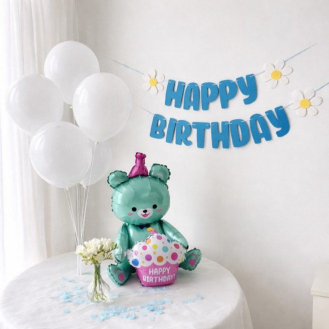 디와이상사 생일 파티 가랜드, 블루, 1개