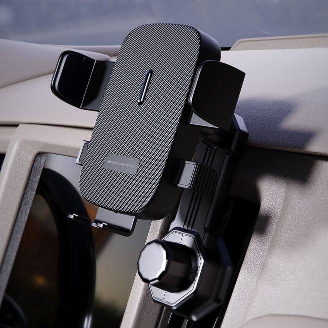 구스페리 360도 송풍구 차량 핸드폰 거치대, 블랙, 1개