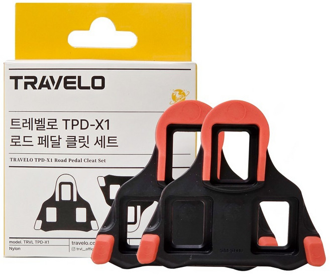 트레벨로 시마노 로드 호환 클릿 TPD-X1 2p, 1개, 레드 0도