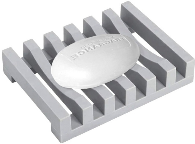 TheLiving 논슬립 실리콘 비누 받침대, 그레이, 1개