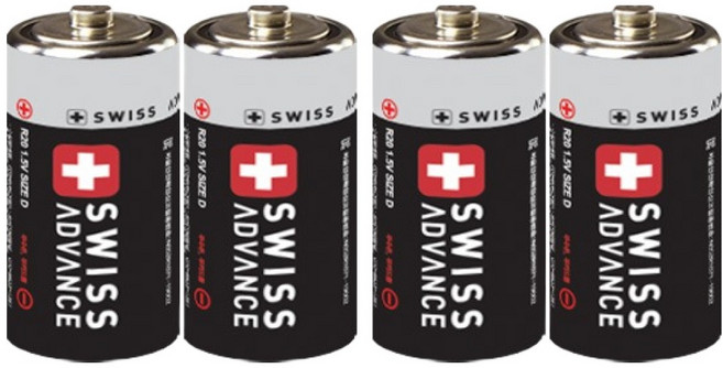 스위스어드밴스 망간 D형 건전지 R20, 2개입, 2개