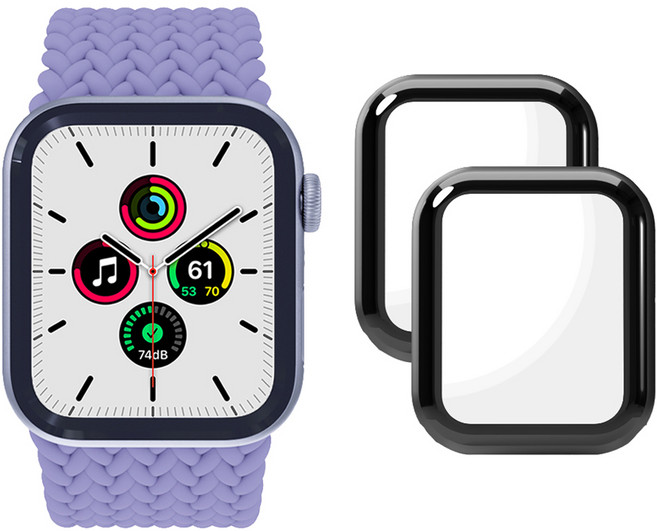 클로버나인 클로버엣지 투명 풀커버 고광택 PET 스크래치 방지 전면 액정 보호필름 2P, 1세트