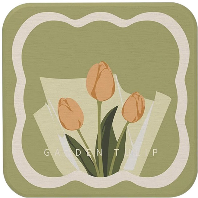 슈슈로 로맨틱 앤틱 일러스트 컵 매트, A09, 1개, 10cm