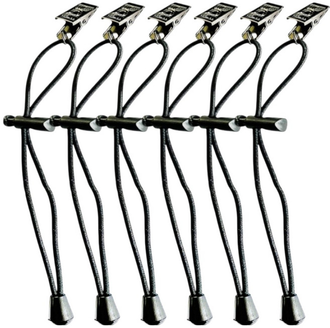 가주가샵 바지 밑단 끌림방지 집게, 6개, 블랙