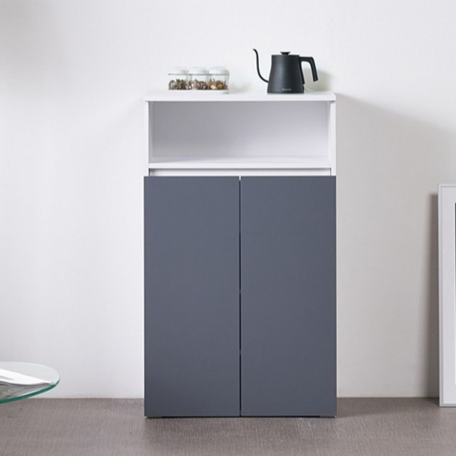 제우스가구 뮤즈 키큰 LPM 수납장 600 고객직접설치, 화이트그레이