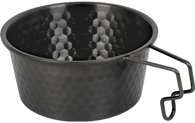 살반 몬드 시에라 360 스텐 차박 솔캠 캠핑컵, 블랙, 1개