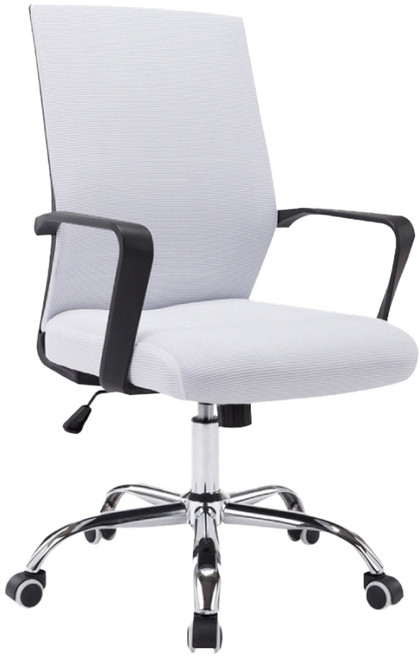 E-home Brio布立歐扶手半網可調式電腦椅 LX225A, 白色