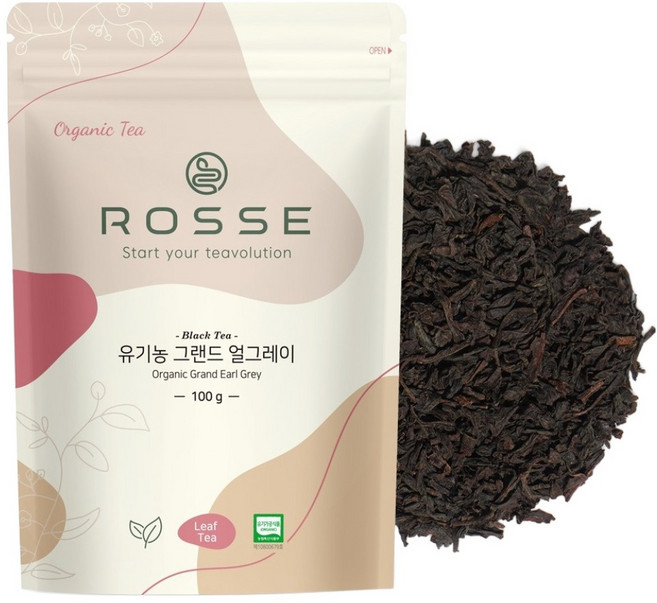 ROSSE 有機大吉嶺伯爵茶補充包, 100g, 1個, 1入