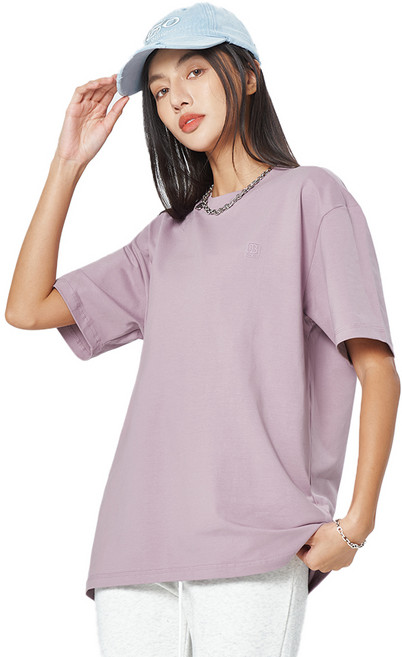 ONE BOY 透氣吸濕柔軟滑順祕魯棉冰棉T恤 NO.240027, 紫色