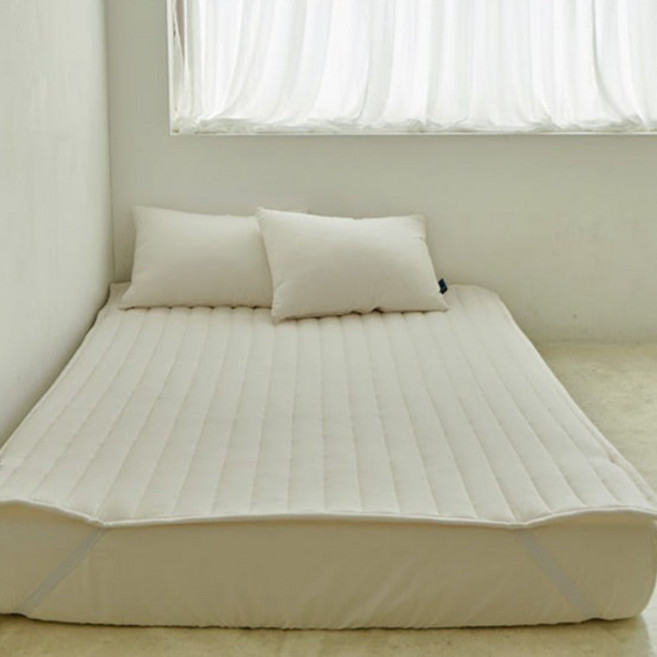 쁘리엘르 세미마이크로 침대 패드, 크림