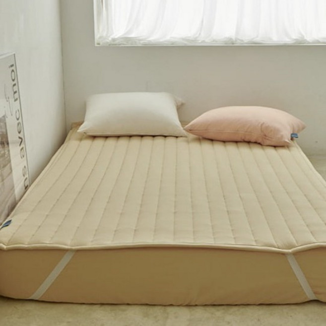 쁘리엘르 세미마이크로 침대 패드, 버터옐로우