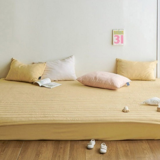 쁘리엘르 세미마이크로 침대 패드, 버터옐로우