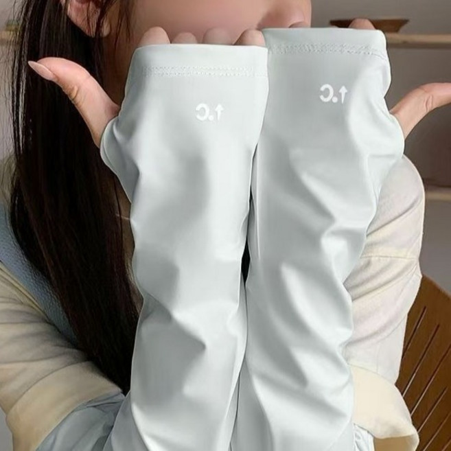 노드큐브 여성용 아이스 실크 UV 차단 쿨토시, 그레이, 2개