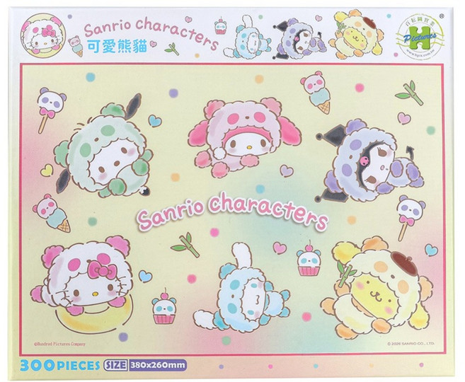 HUNDRED PICTURES 百耘圖 拼圖 HP0300S-288 380 x 260mm, Sanrio characters 可愛熊貓, 1個, 300片