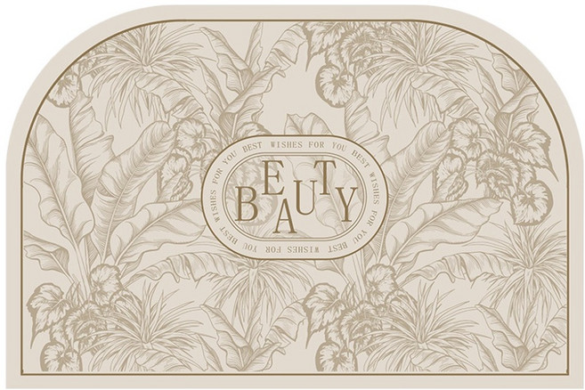 코다치프 플라워 규조 머드 화장실 문 앞 미끄럼 방지 욕실 흡수 발매트 팰리스 30 x 40 cm, 언리얼, 1개