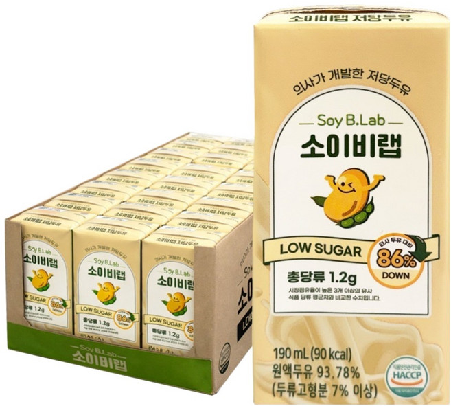 키토선생 소이비랩 저당두유, 190ml, 24개