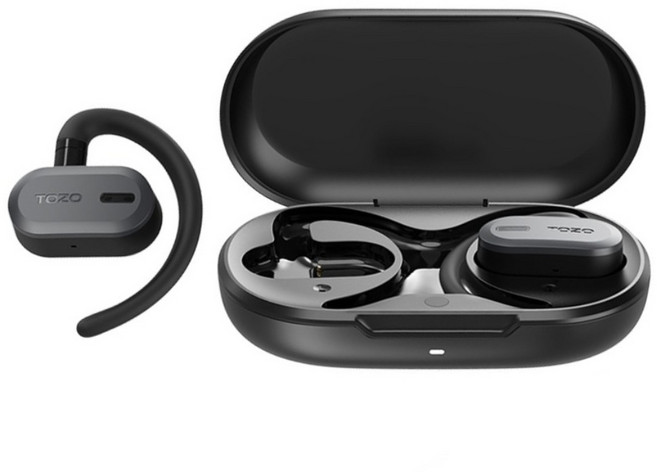 TOZO 降噪開放式AI輔助氣傳導無線藍芽耳機, 星空黑, OpenBuds