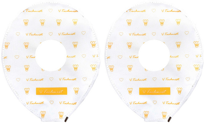 테크니스트 2026 배드민턴 라켓 헤드커버, 옐로우, 2개