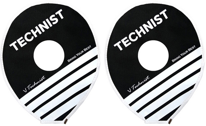 테크니스트 2026 배드민턴 라켓 헤드커버, 블랙, 2개