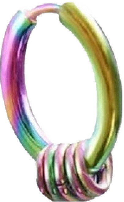 이츠굿텐 미니멀 멀티 링 포인트 써지컬스틸 패션귀걸이 낱개 16mm