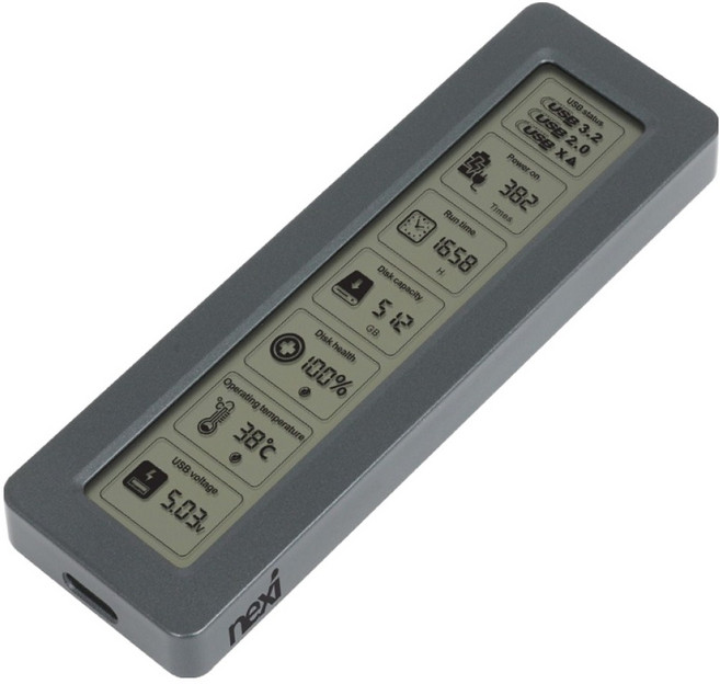 넥시 USB 3.1 C타입 SSD 외장 M.2 NVMe 하드케이스, 1개, NX-U31NVME-LCD