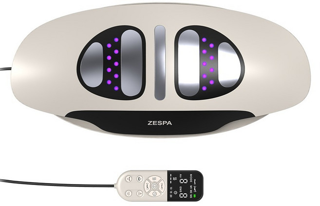 제스파 허리안 프로 온열 찜질 저주파 EMS 마사지기, 화이트, ZP5824