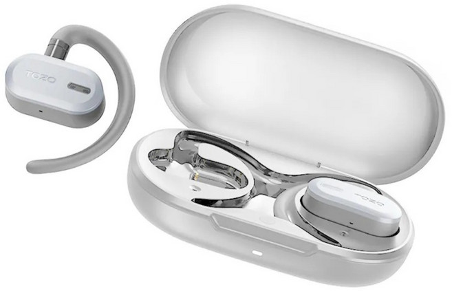 TOZO OpenBuds Wireless ENC通話降噪 開放式 無線耳機 AI輔助 智慧錄音 12H Playtime 雪花白 OpenBuds