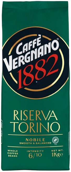 caffevergnano 1882 綠爵雨林認證咖啡豆 Nobile #937, 1kg, 1個, 全豆咖啡（未研磨）