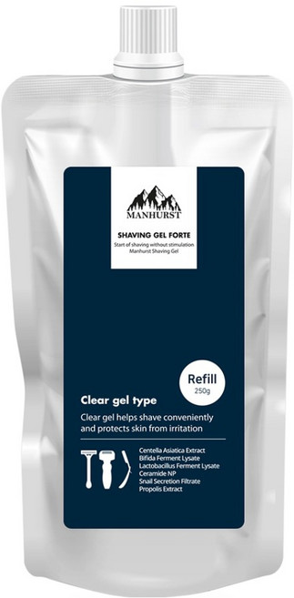 맨허스트 저자극 미산성 보습 시카 쉐이빙 젤 포르테 리필, 250g, 1개