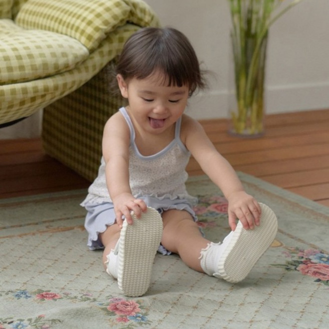 베베나인 유아용 플로럴 나시 + 팬츠 세트