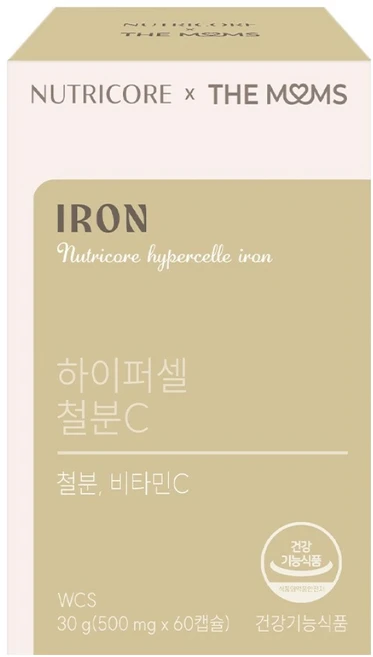 뉴트리코어 더맘스 하이퍼셀 철분C 30g, 1개, 60정 - 쿠팡