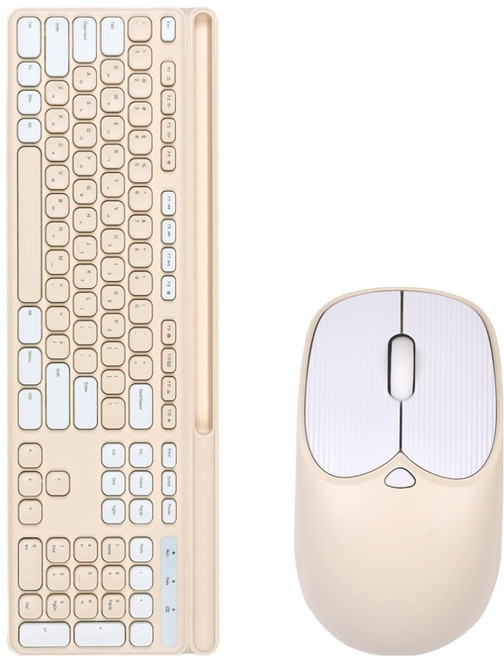 몬스터기어 가츠 모바일 콤보 보글보글 멤브레인 무선 태블릿 거치 키보드 + 마우스 세트, 라떼, 키보드(X104W mobile), 마우스(Crew Bee), 일반형